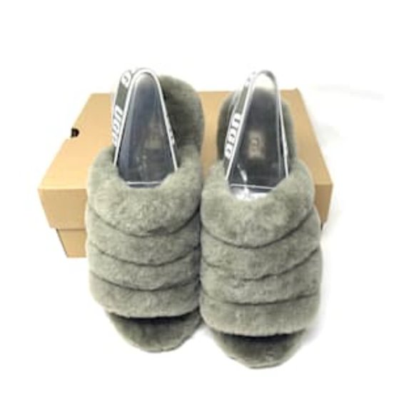 💖MEGA SALE💖UGG  BTOL FLUFF YEAH Slides BURNT OLIVE Women's  1095119 BTOL - Picture 7 of 13